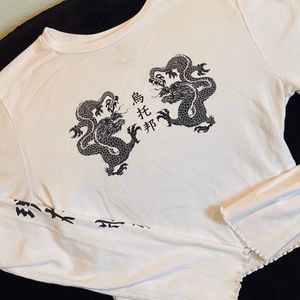 Dragon Crop Top Long Sleeve